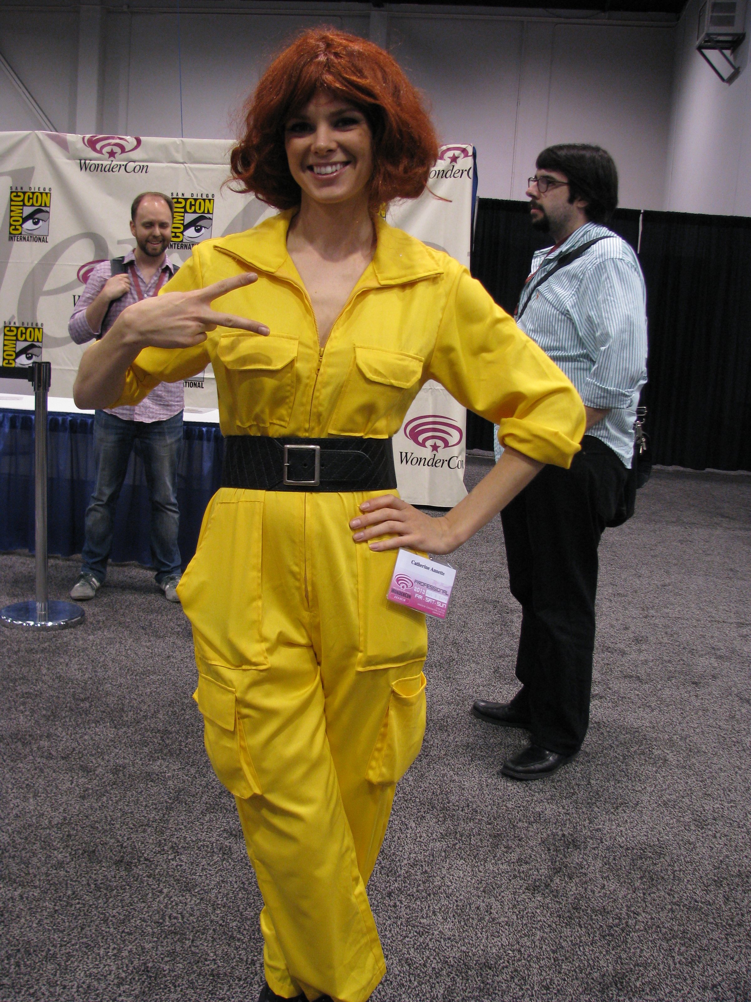 April O'Neil from Teenage Mutant Ninja Turtles reporting at WonderCon