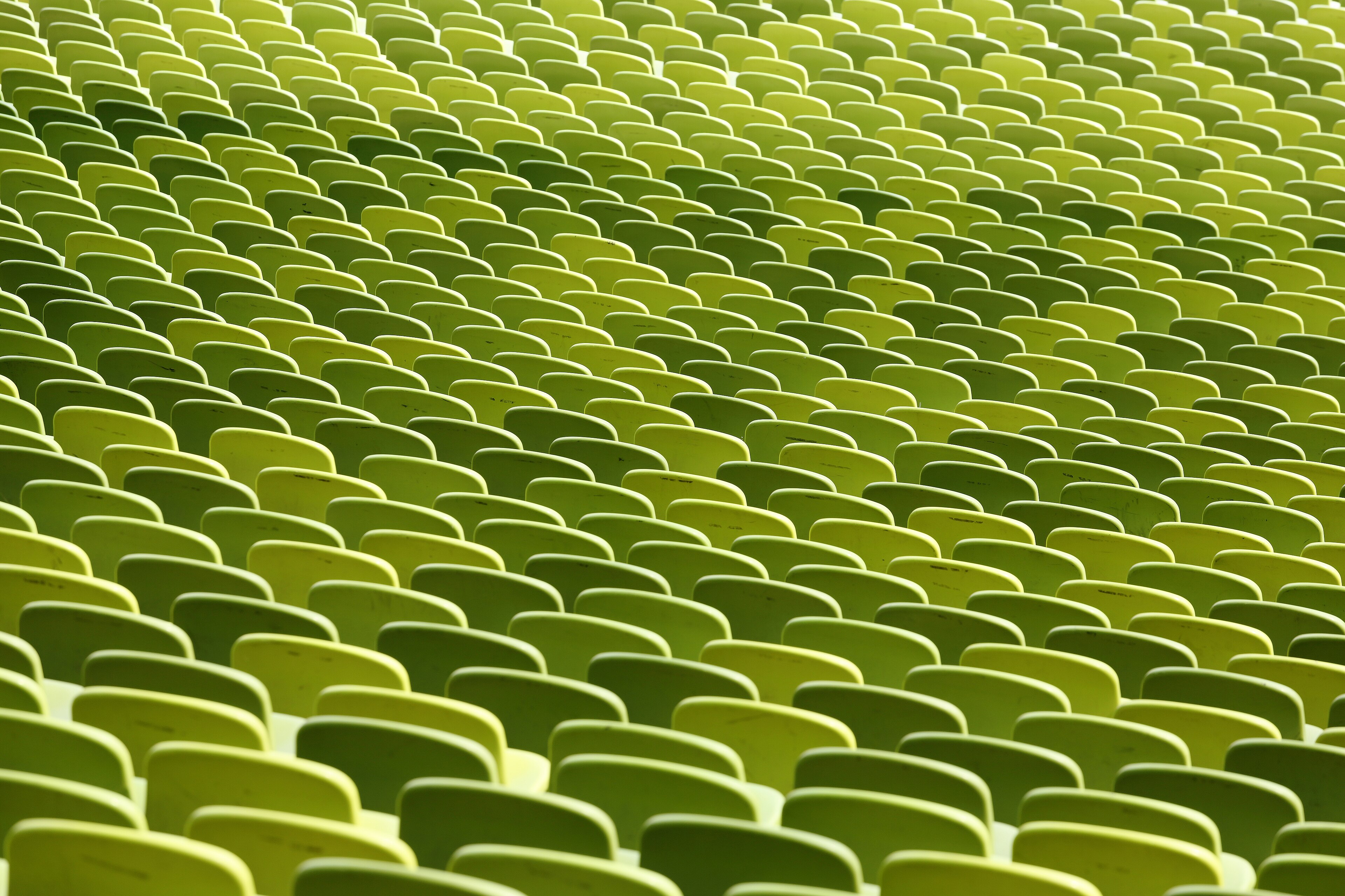 Rows of seats in  Olympiastadion Munich