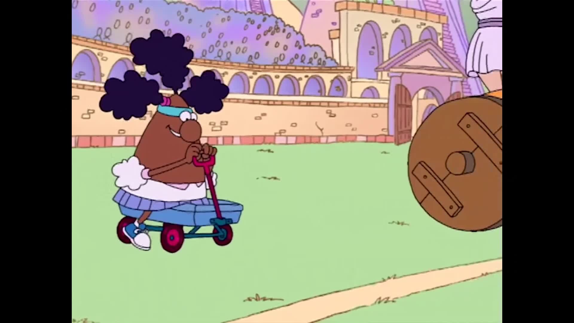 EPISODE 16 - It's Greek to Me
 It’s time for the annual Flying Rhino Junior High Games in which students compete against one another in the glorious field of athletic competition. Everyone has been practicing their skipp