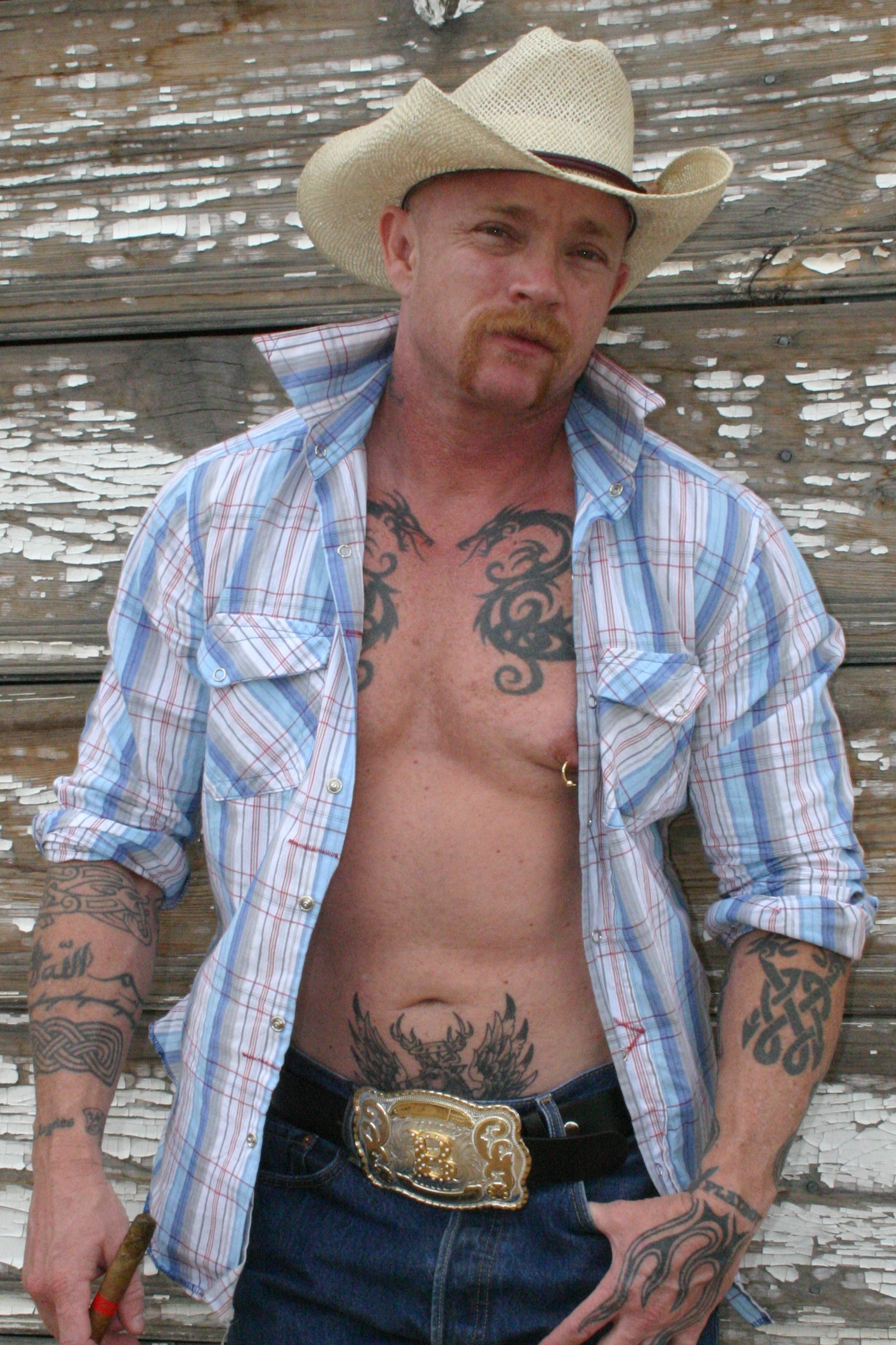 Promo shots for film Buckback Mountain by Buck Angel