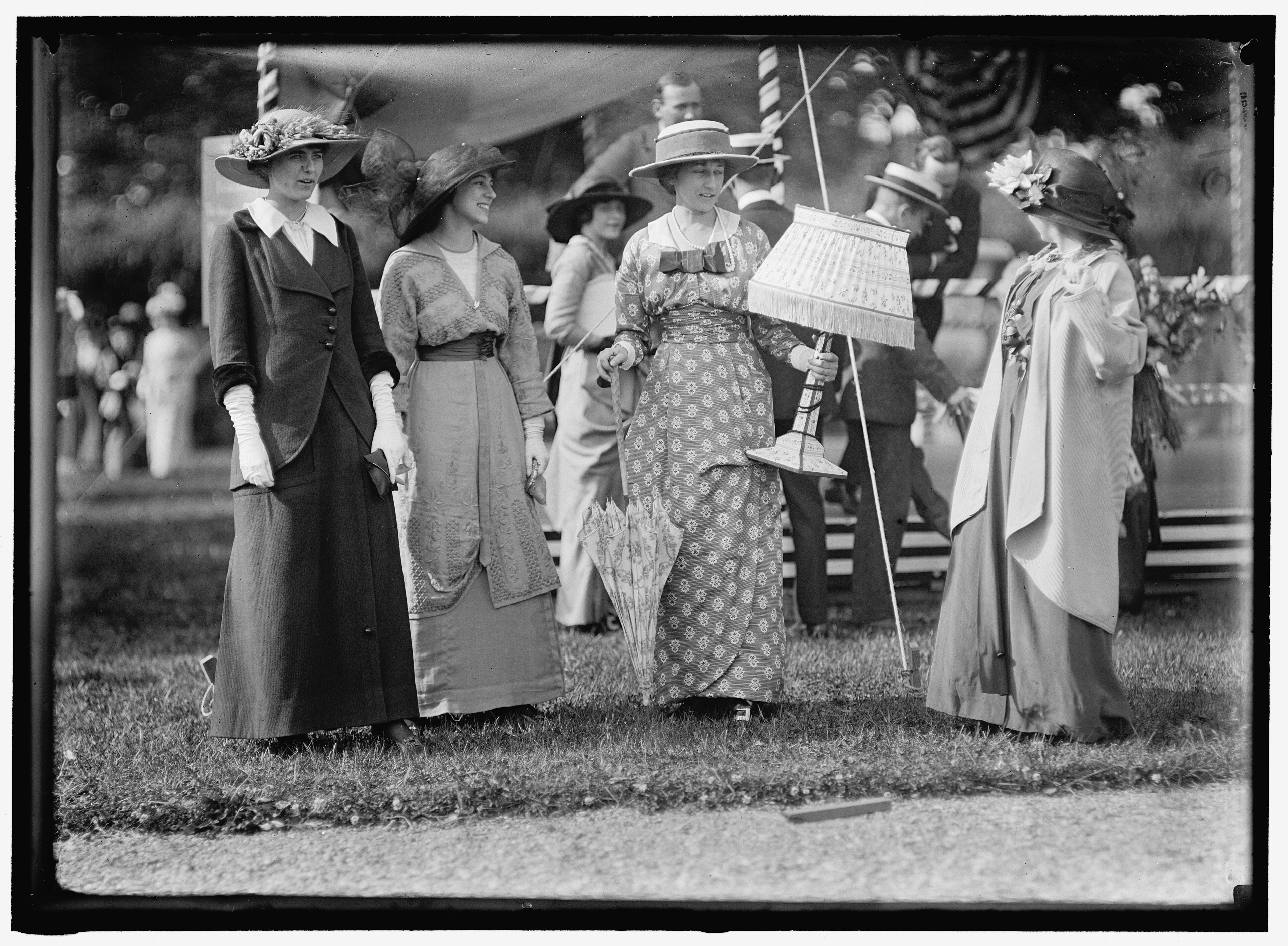 Title:  FRIENDSHIP CHARITY FETE. MRS. EMERSON; MISS DURYEA; MARIAN CRAWFORD; MARY C. McCAULEY
 Abstract/medium:  1 negative : glass ; 5 x 7 in. or smaller