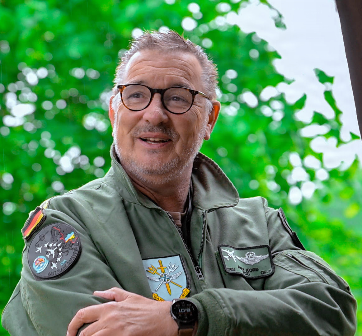 Major General Andreas Korb, NATO Airborne Early Warning and Control Force commander, gives opening remarks during the inaugural First Responders Week, May 18, 2026, NATO Air Base Geilenkirchen, Germany. This event served