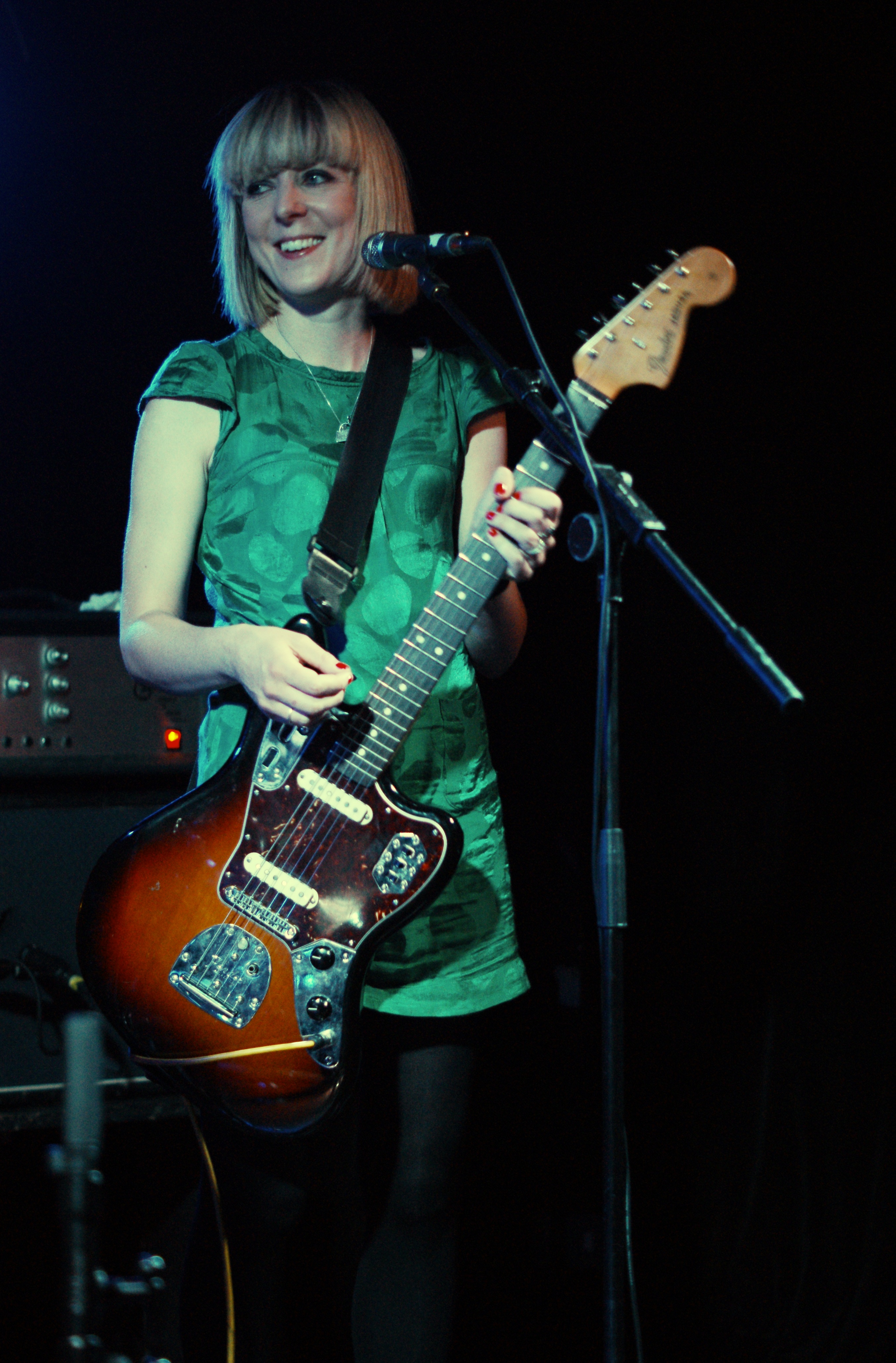 Holly Ross  of  The Lovely Eggs  at the Night and Day Cafe, Manchester, on Wednesday the 1st of June 2011.
