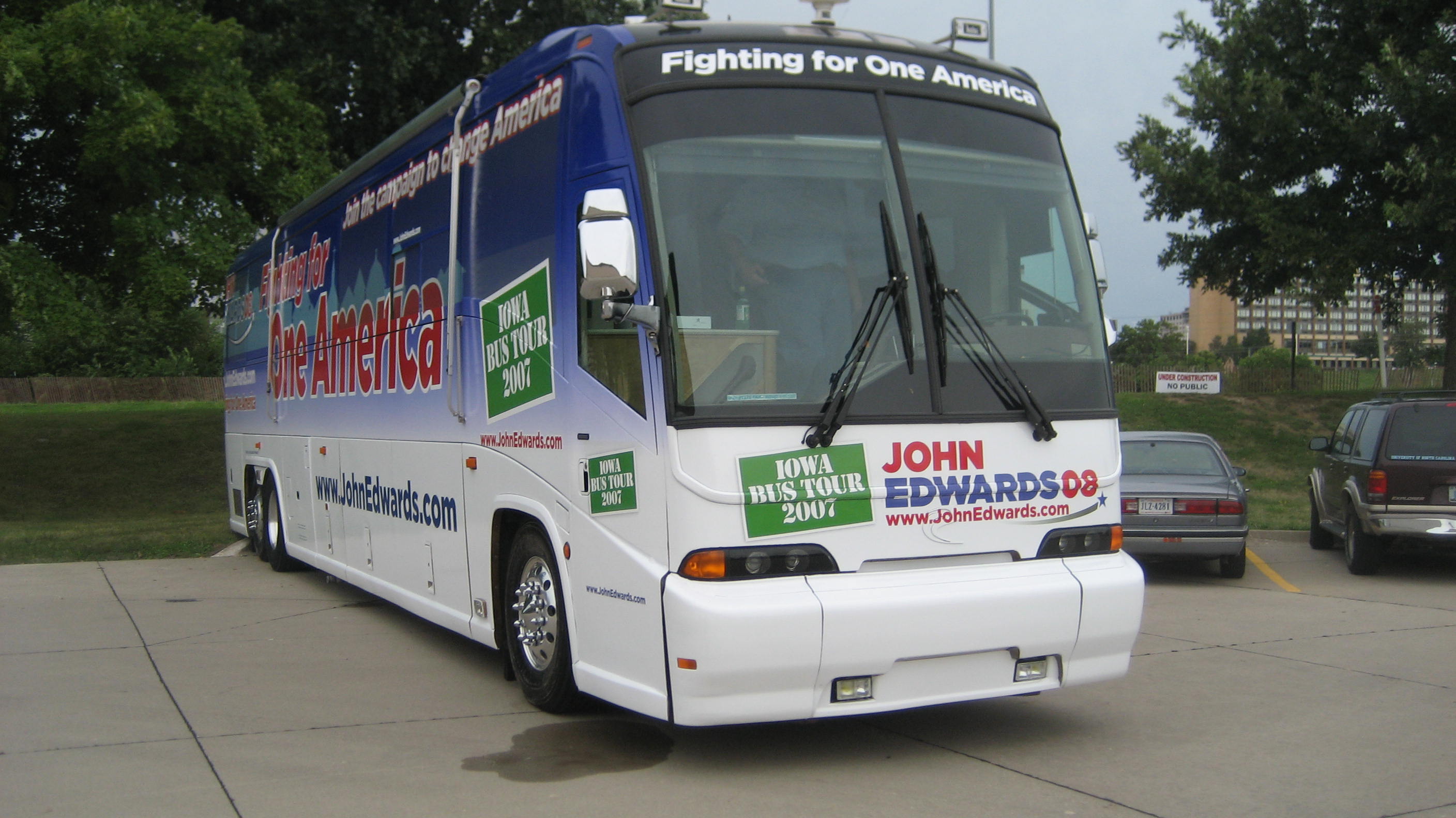 The "Fighting for One America" Tour Bus.  Photo by Jenni Lee