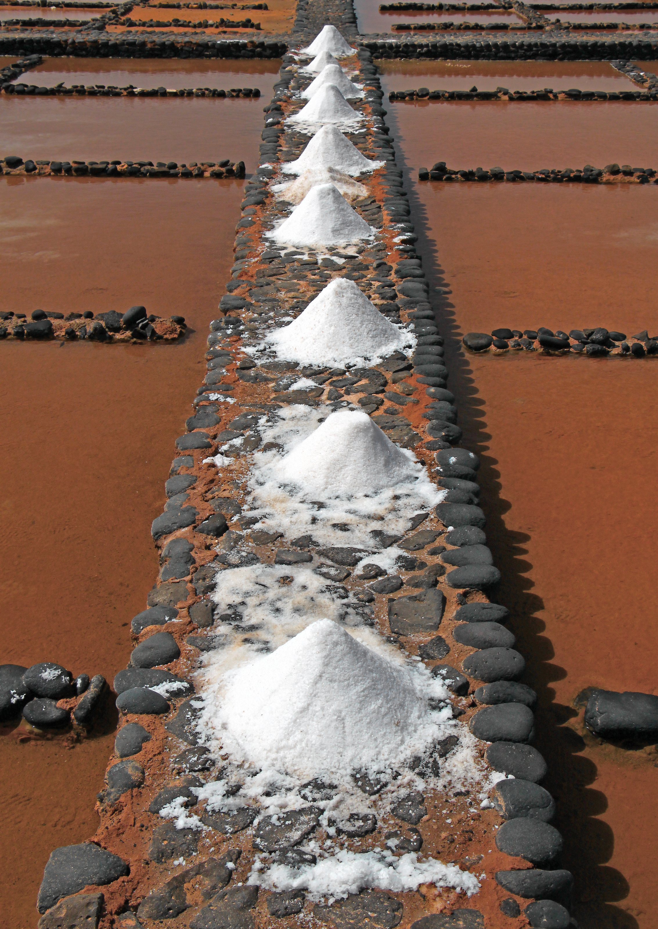 Evaporation ponds, Salinas del Carmen, Fuerteventura, Canary Islands