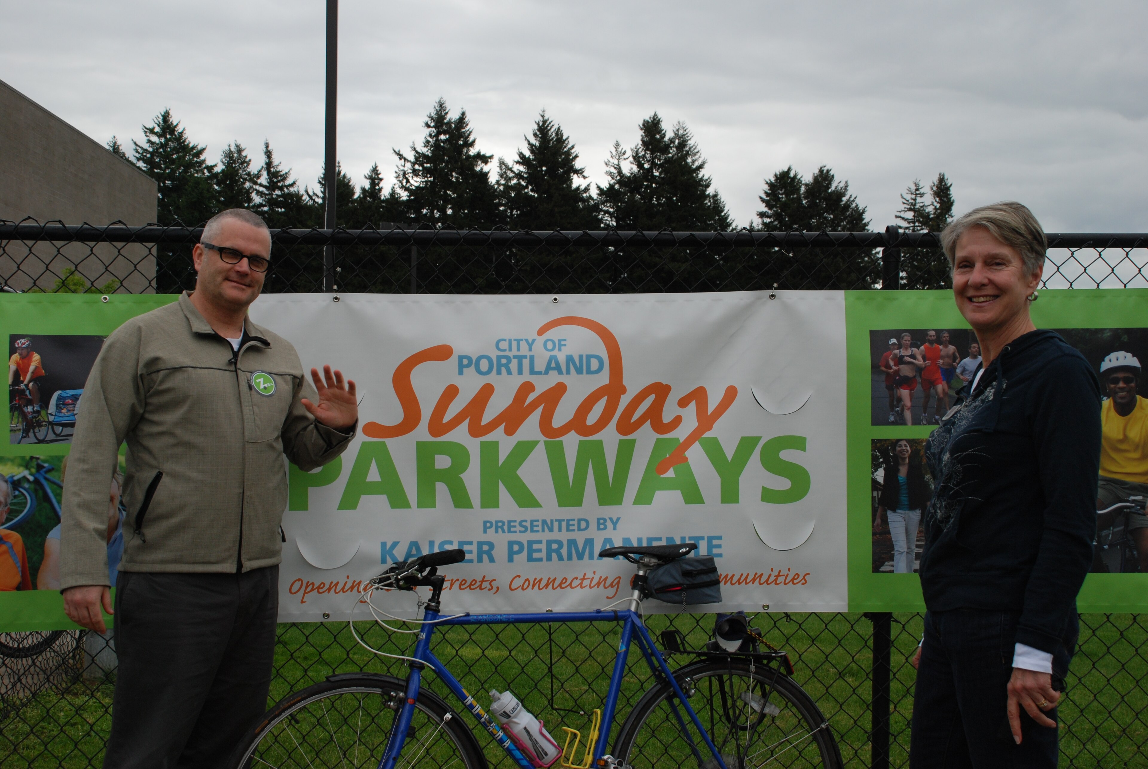 Julie Cash (Metro) and Sam at Sunday Parkways May 22, 2011