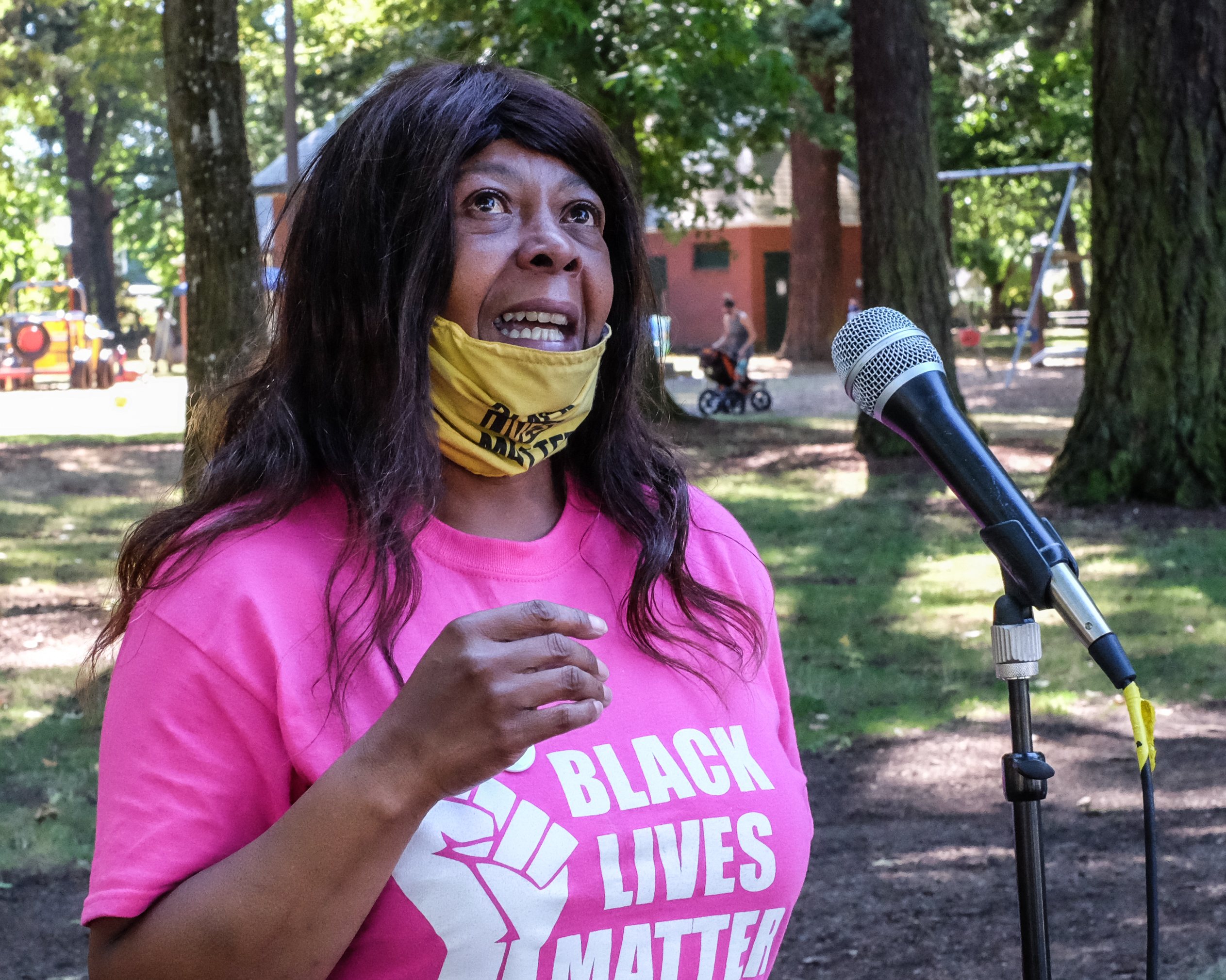 Her daughter, Kendra James, was killed 15 years ago by a cop who had stopped her 45 times before this last time when he shot and killed her. "He was obsessed with my daughter," Shirley says. Her children were 3 and 1 whe