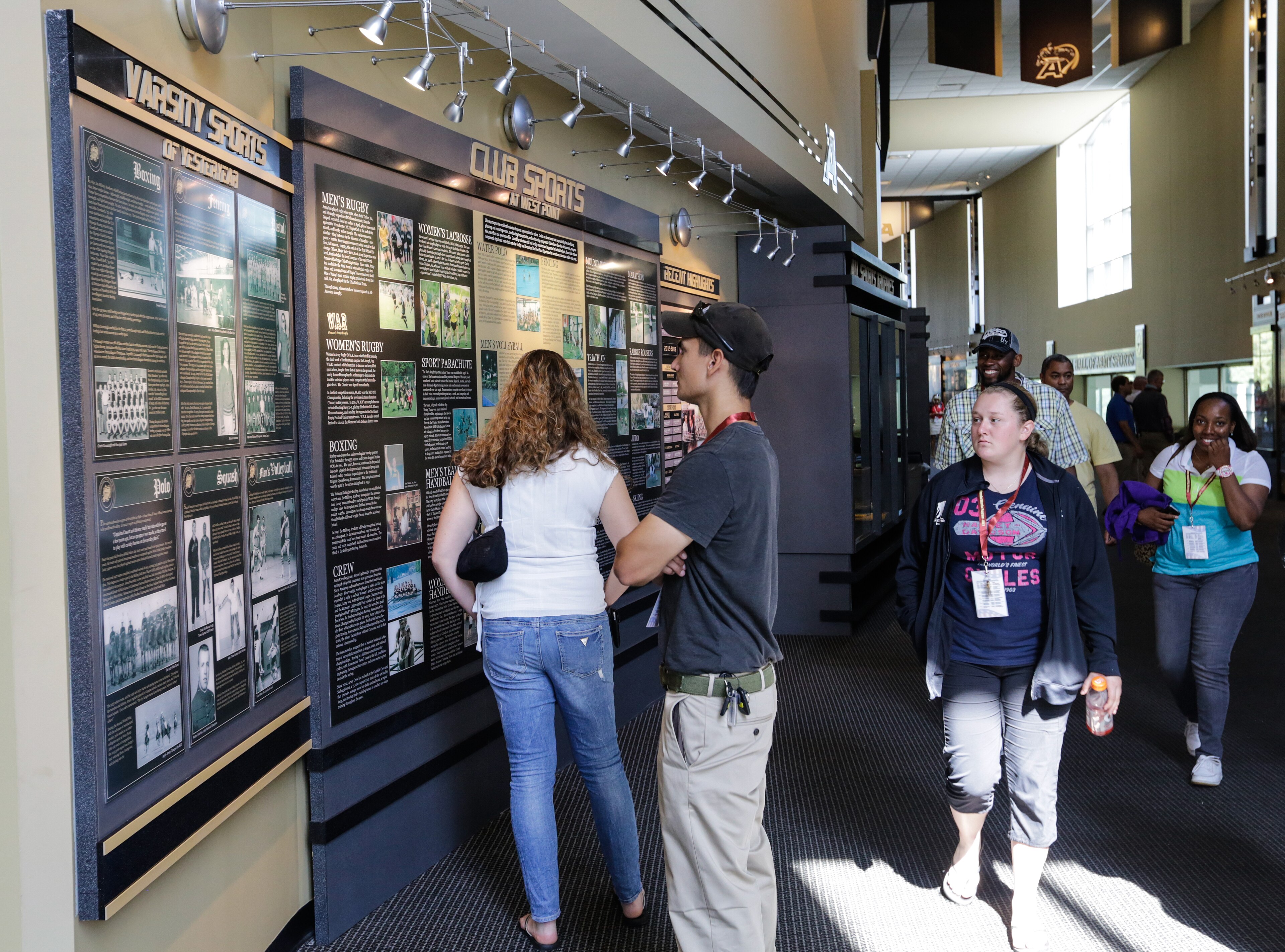 2014 U.S. Army Warrior Trials competitors visit Kenna Hall during a USO hosted reception at West Point, N.Y. The Army Warrior Transition Command is hosting the Army Warrior Trials June 15-19 at West Point where more than