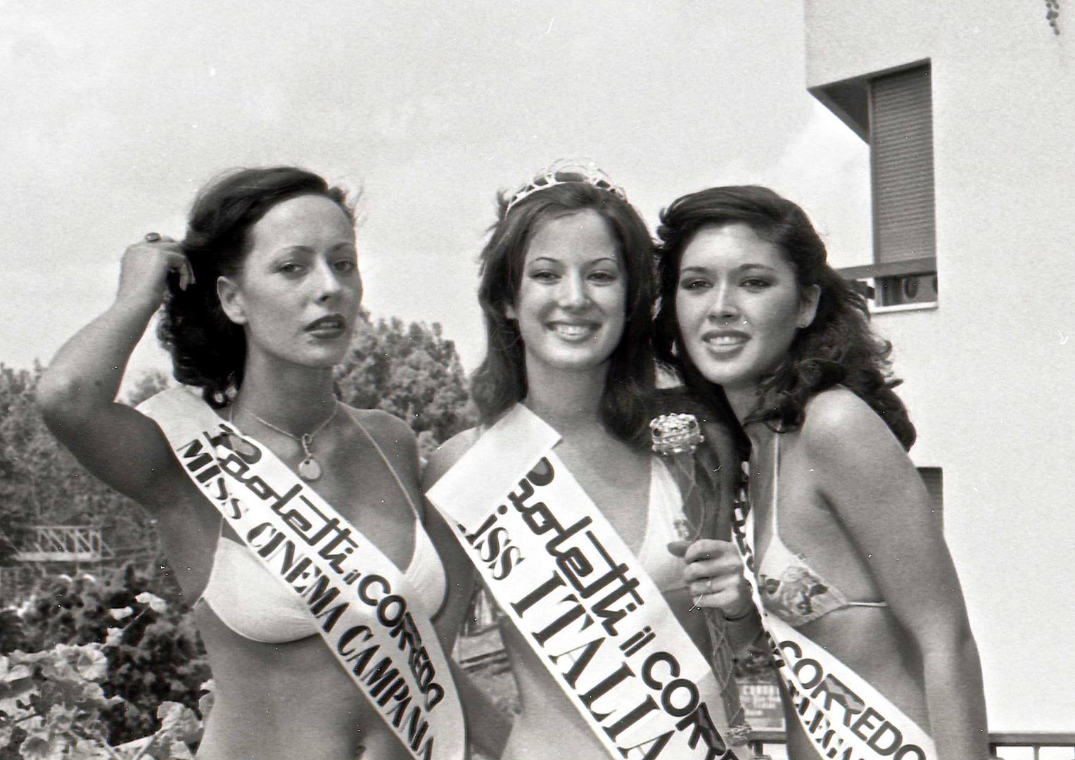 Mary Montefusco (Miss Cinema Campania), Loredana Piazza (Miss Italia) and Lilli Carati (Miss Eleganza).