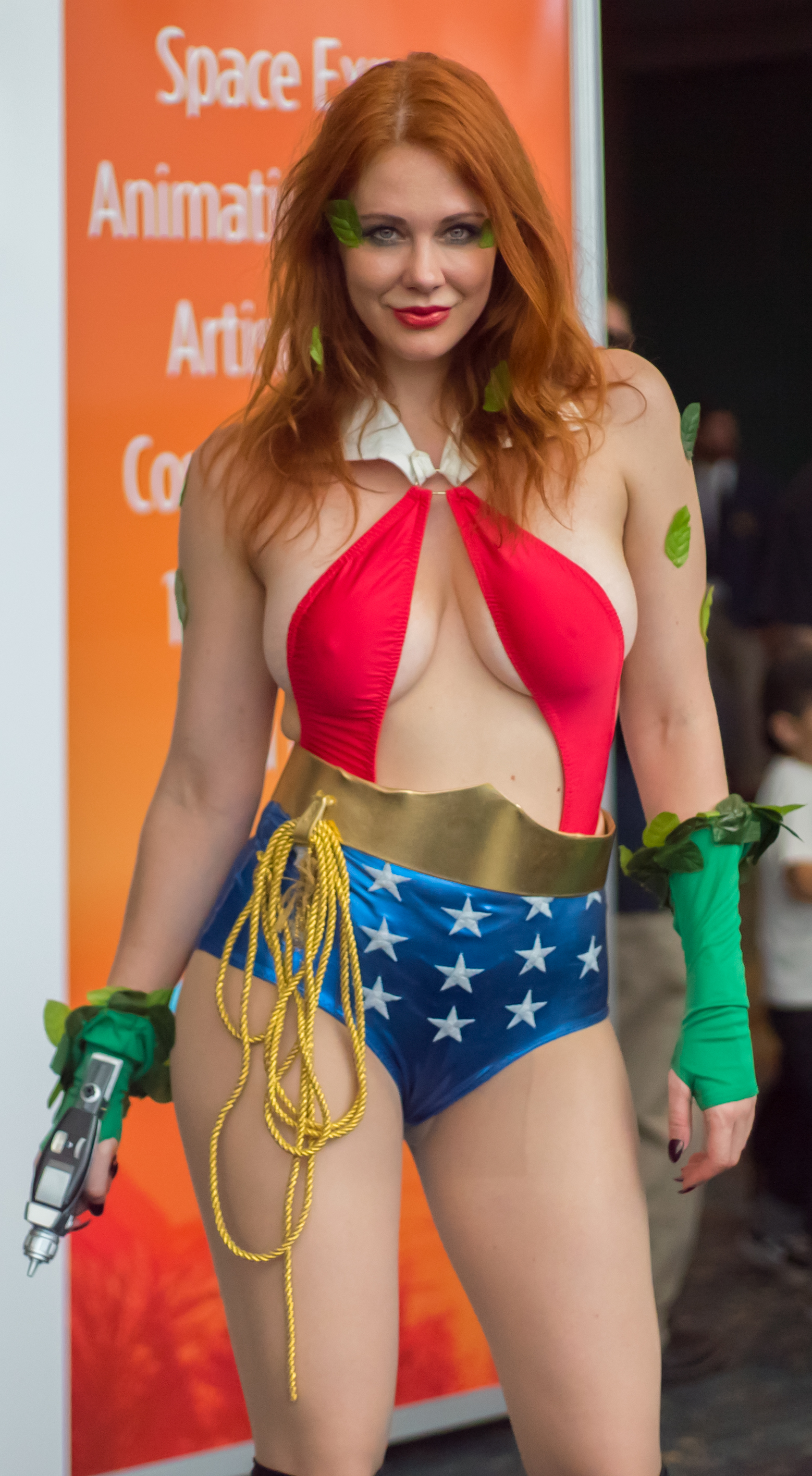 Maitland Ward cosplaying at Long Beach Comic Con on September 13, 2015.