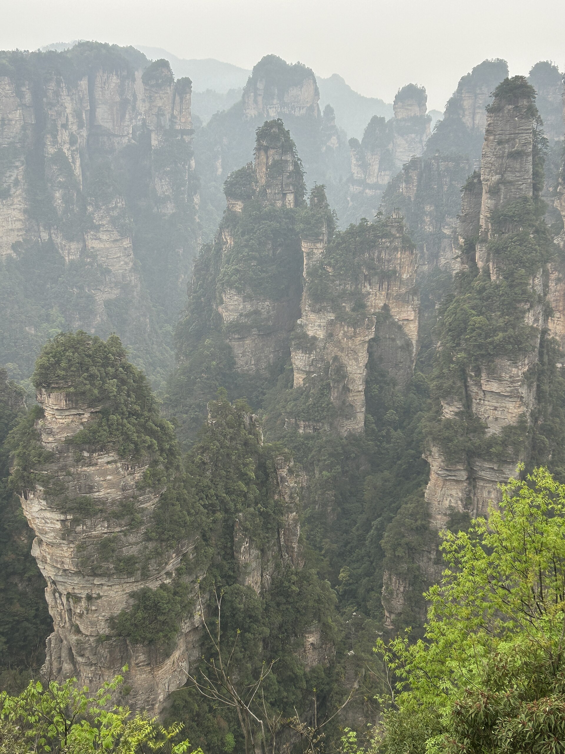 Misty stone formations