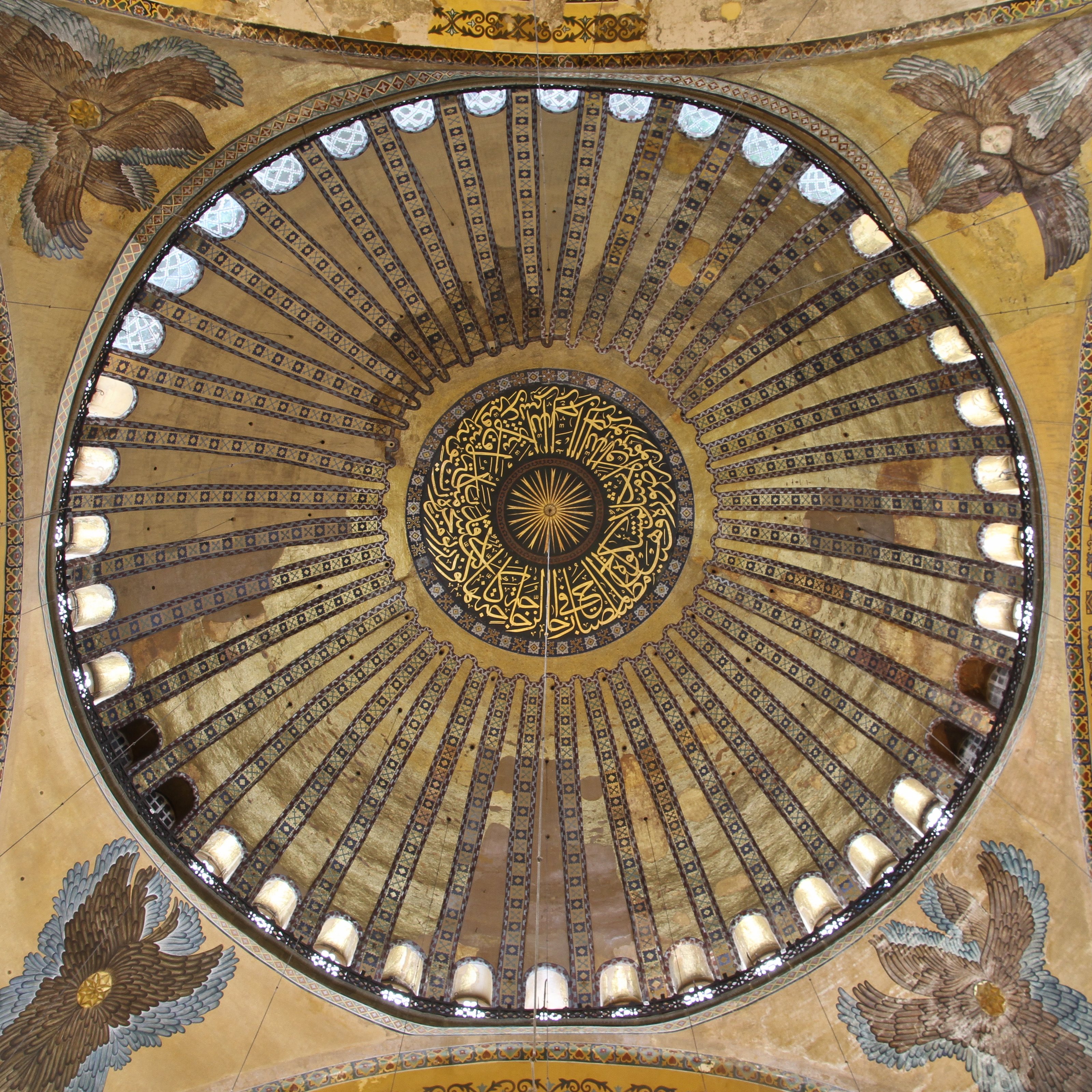 The cupola of  Hagia Sophia , in Istanbul.