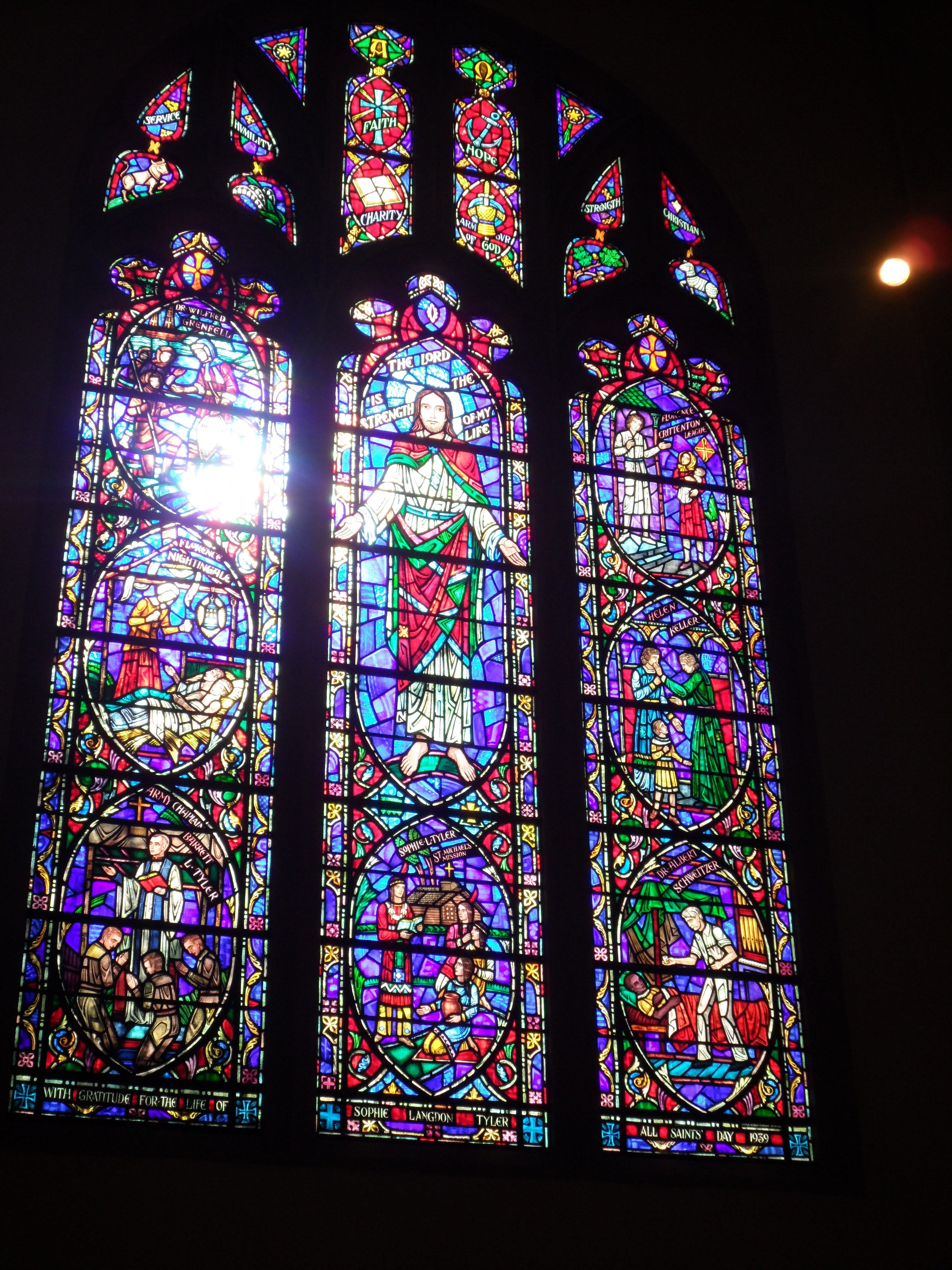 Sophie Langdon Tyler Window Designed by Wilbur Herbert Burnham  in West Aisle All Saints Parish Brookline Massachusetts