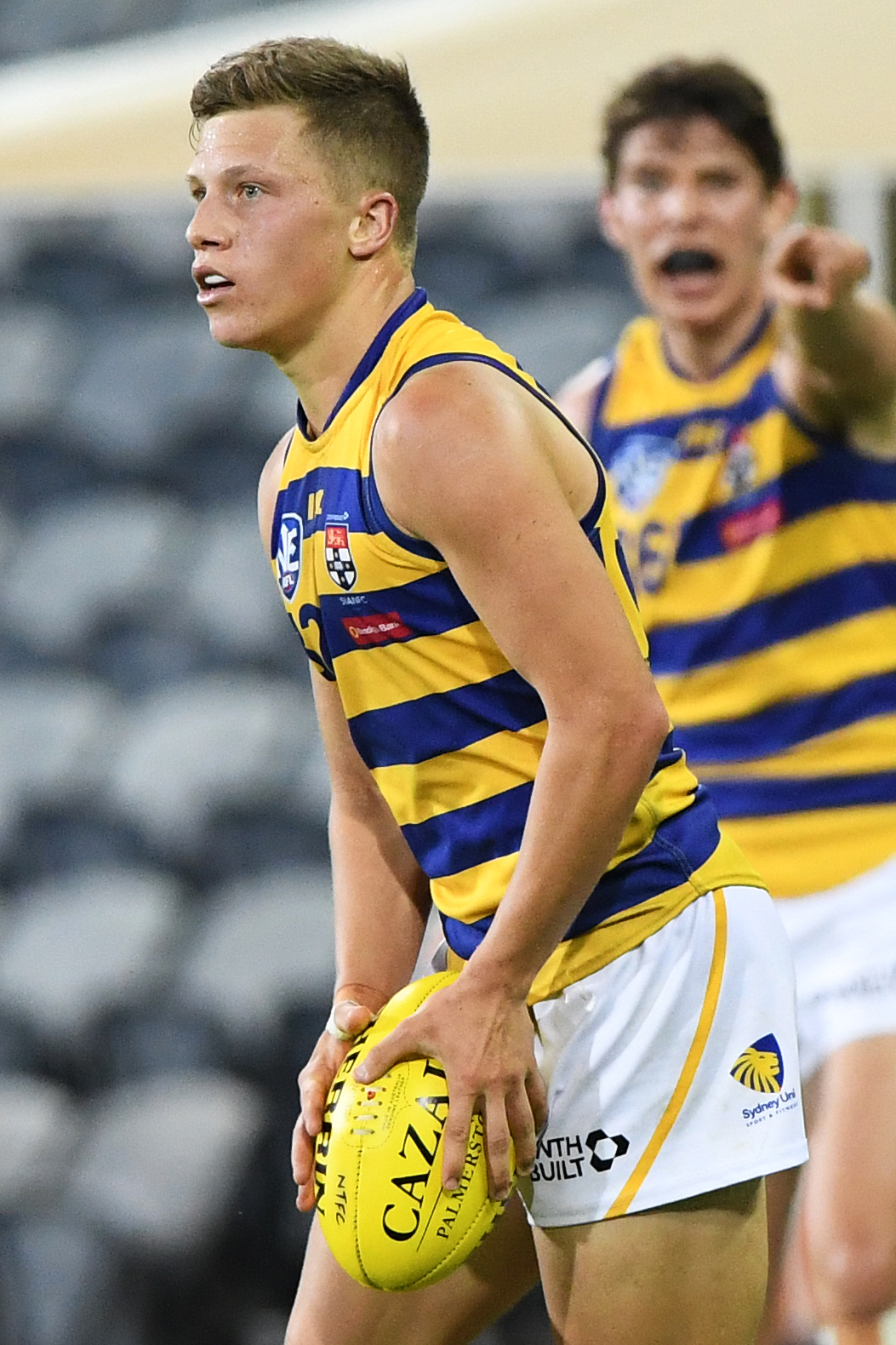 Edward Cole of Sydney University during the 2019 NEAFL round 19 match between NT Thunder and Sydney University at TIO Stadium on Saturday, 10 August 2019 in Darwin, Northern Territory.