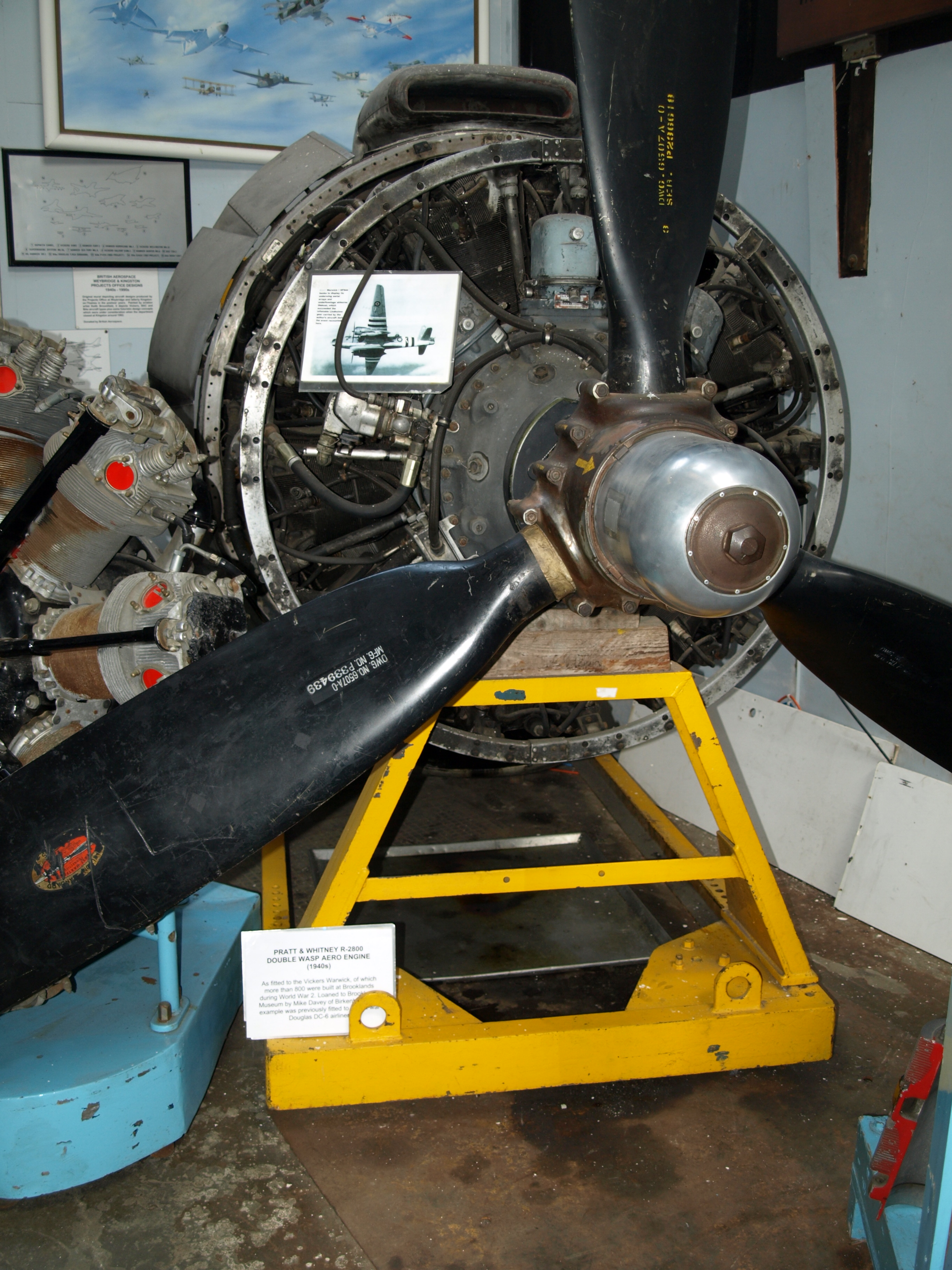 Pratt & Whitney R-2800 radial aero engine on display at the Brooklands Museum (apologies for the incorrect file name)